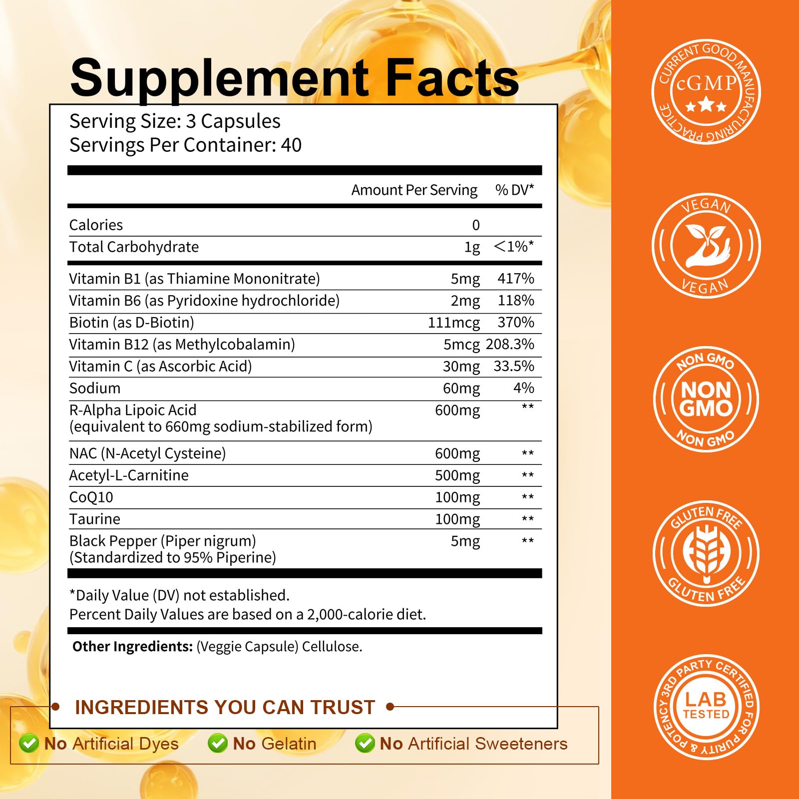 Totaria black pepper extract boosts absorption of key nutrients.