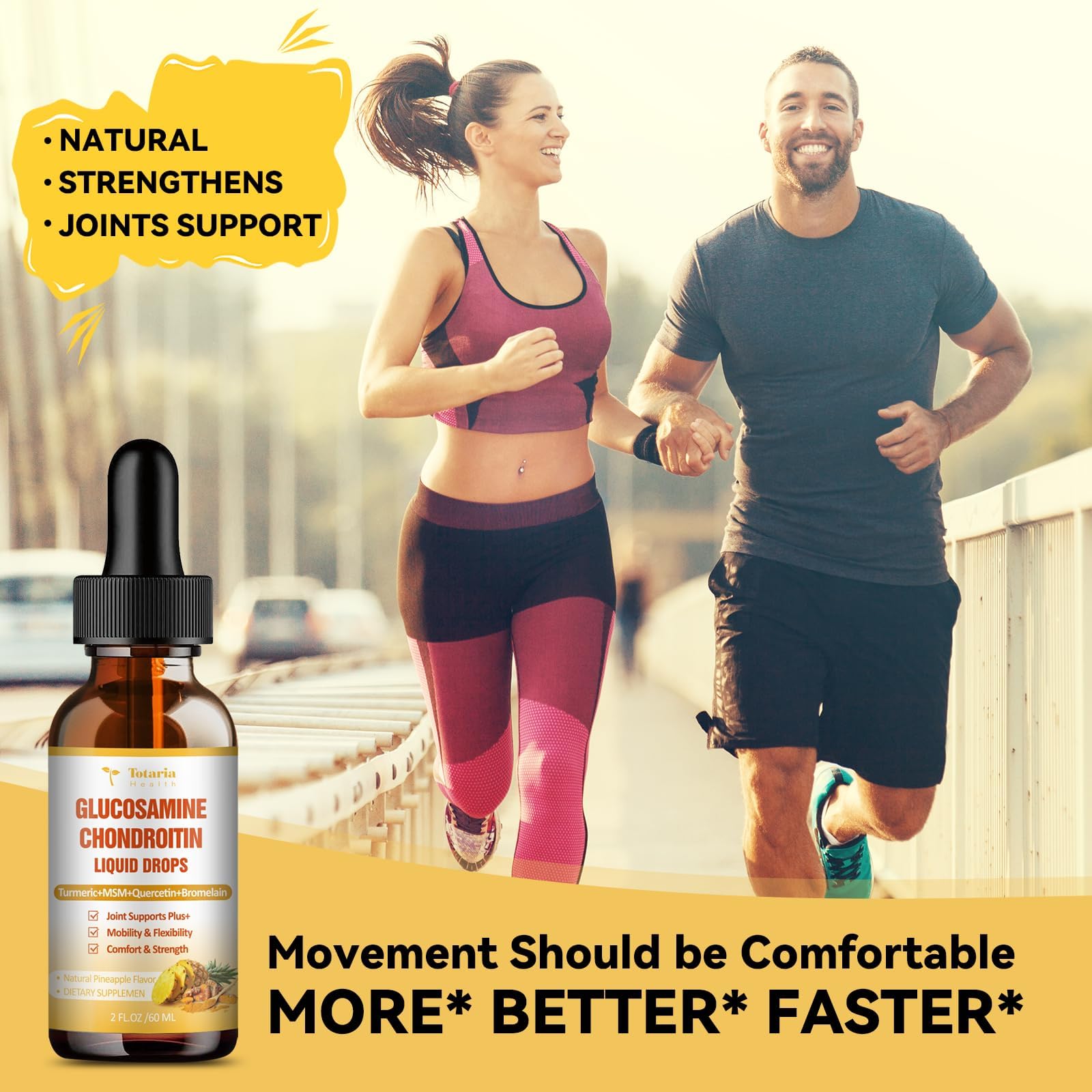 Totaria bottle shows turmeric and bromelain ingredients on label