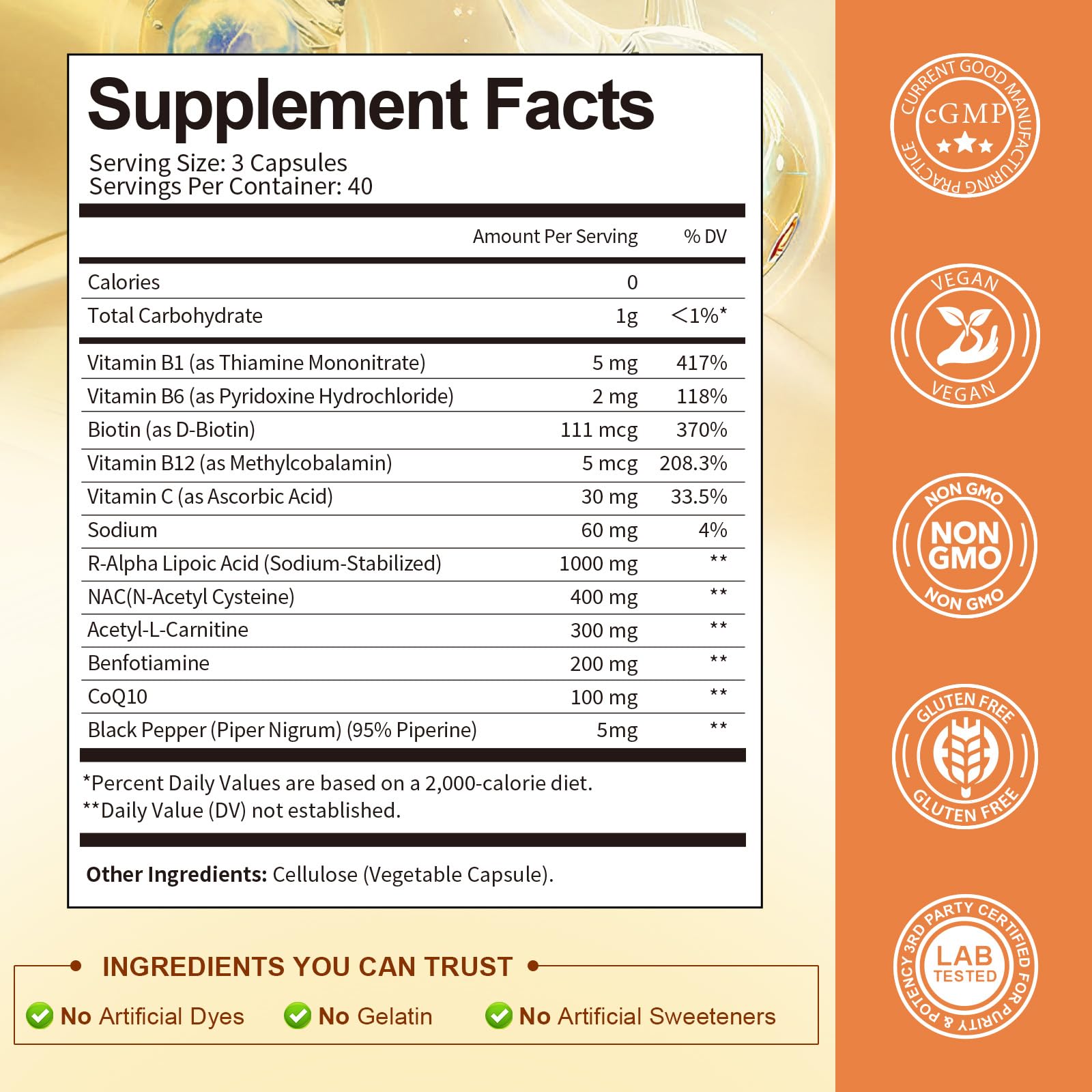Totaria CoQ10 NAC panel illustrating antioxidant synergy