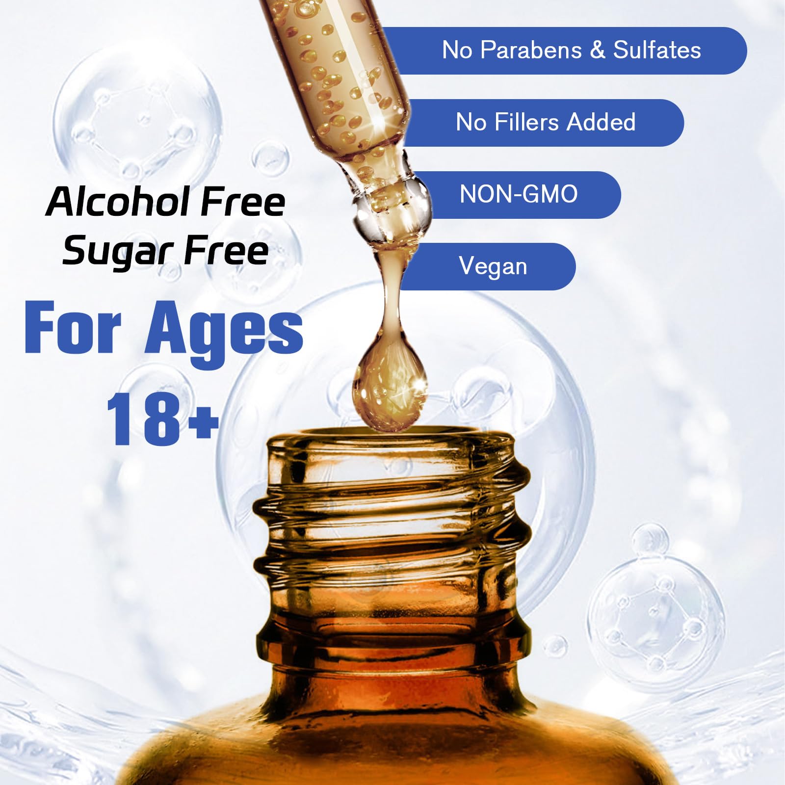 Totaria cortisol drops being applied sublingually for fast uptake.
