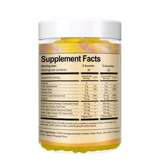 Totaria Pineapple Fiber Gummies bottle back view highlighting easy daily use.