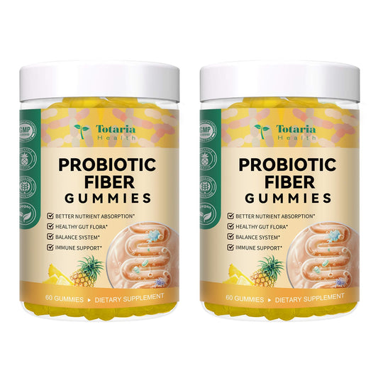 Totaria Pineapple Fiber Gummies bottle front view for daily fiber support.
