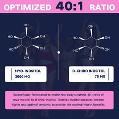 Totaria Inositol with Vitamin D3 and Folate on label close.