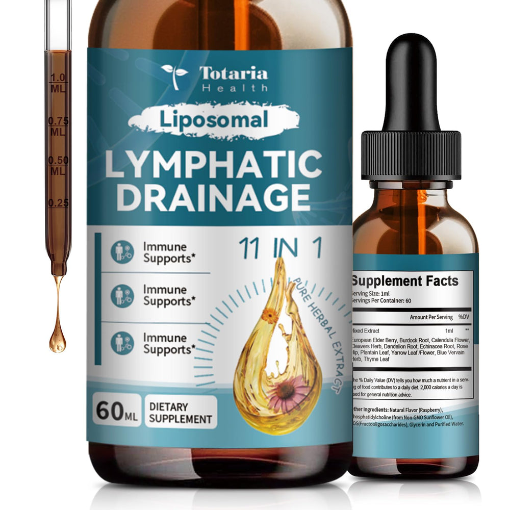 Totaria Liposomal Drops used with a lymphatic massage routine