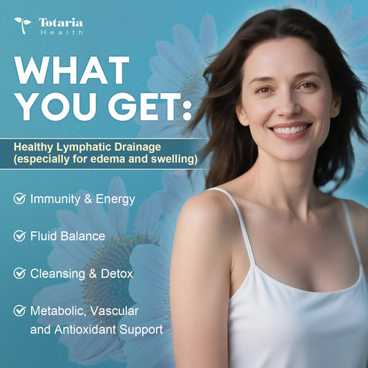 Totaria Lymphatic Drainage bottle side view for on the go dosing