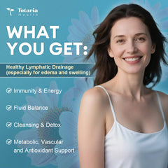Totaria Lymphatic Drainage bottle side view for on the go dosing