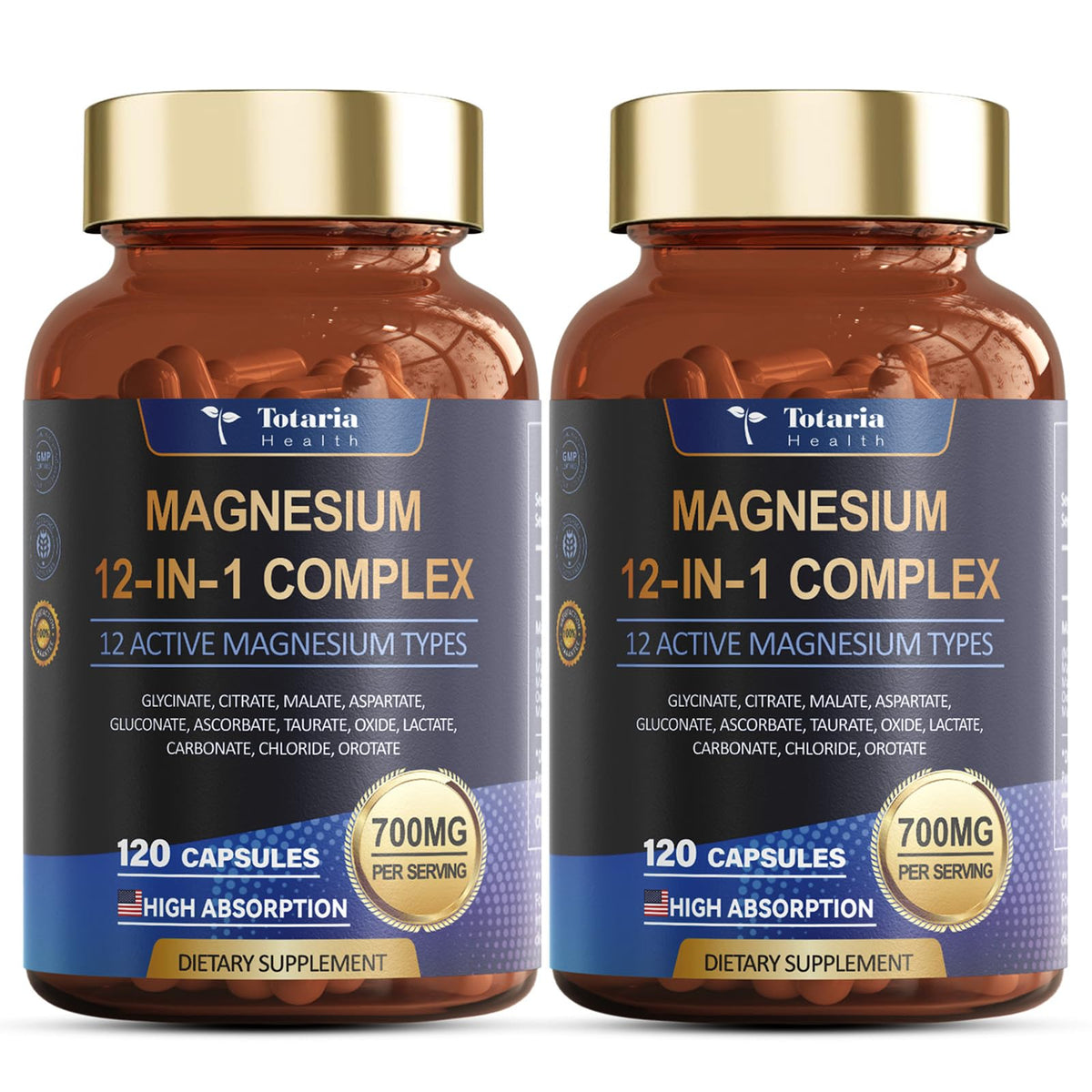 Totaria Magnesium Complex bottle front for daily wellness support