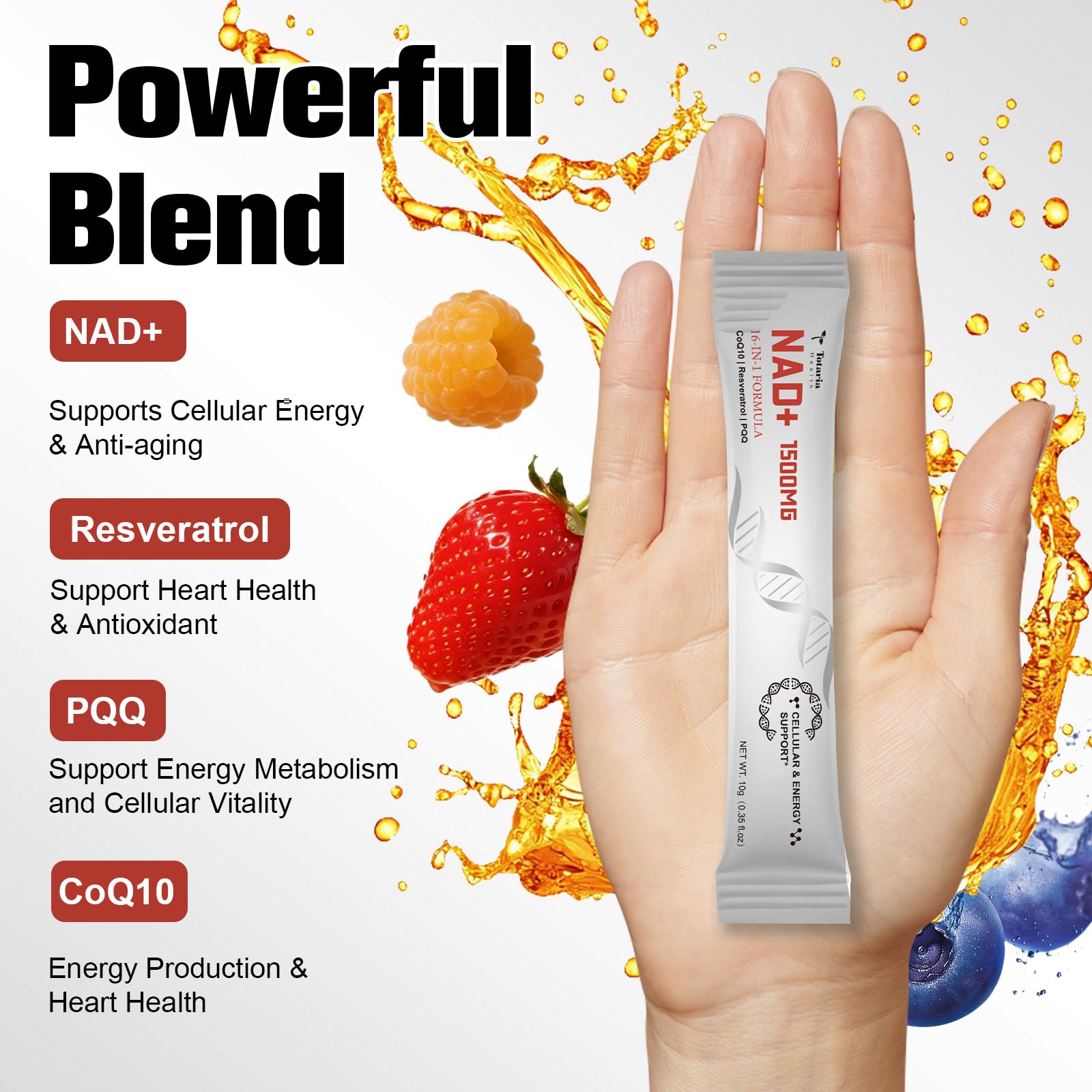 Totaria NAD with black pepper extract to boost bioavailability.
