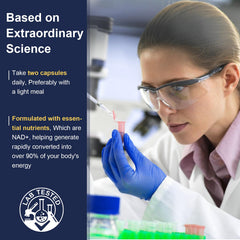 Totaria NAD supplement facts panel for transparency and quality