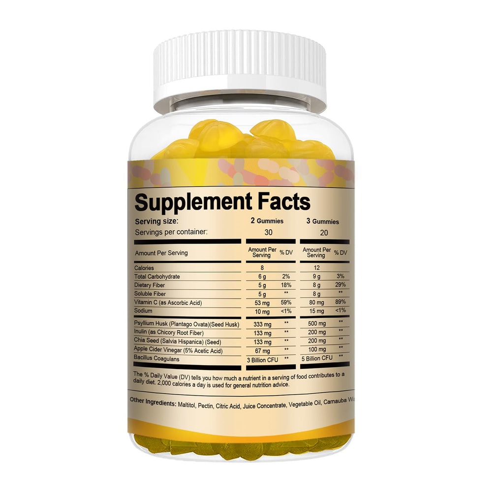 Totaria Probiotic Fiber Gummies pineapple daily-use bottle ready for everyday routine
