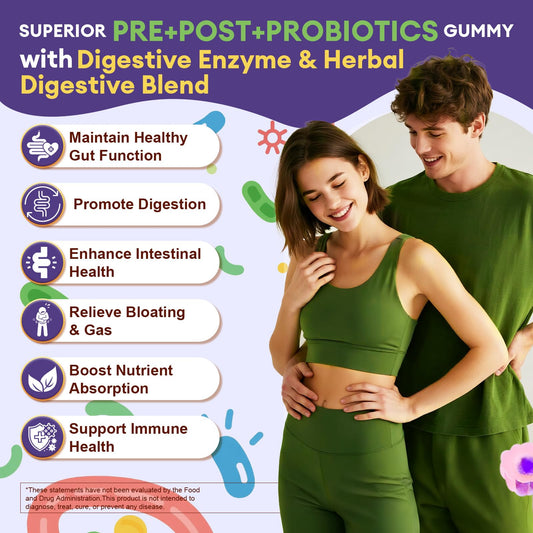 Totaria probiotic gummies close-up showing chewy texture and care for digestion.