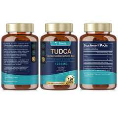 Totaria TUDCA capsules inside the bottle illustrating convenient daily dosing for liver health.