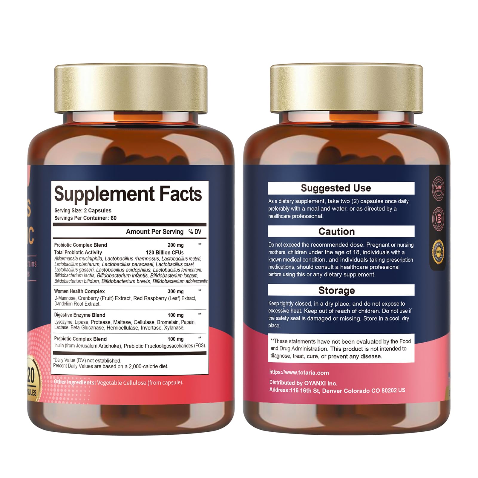 Totaria non-GMO, soy-free formula on label banner.