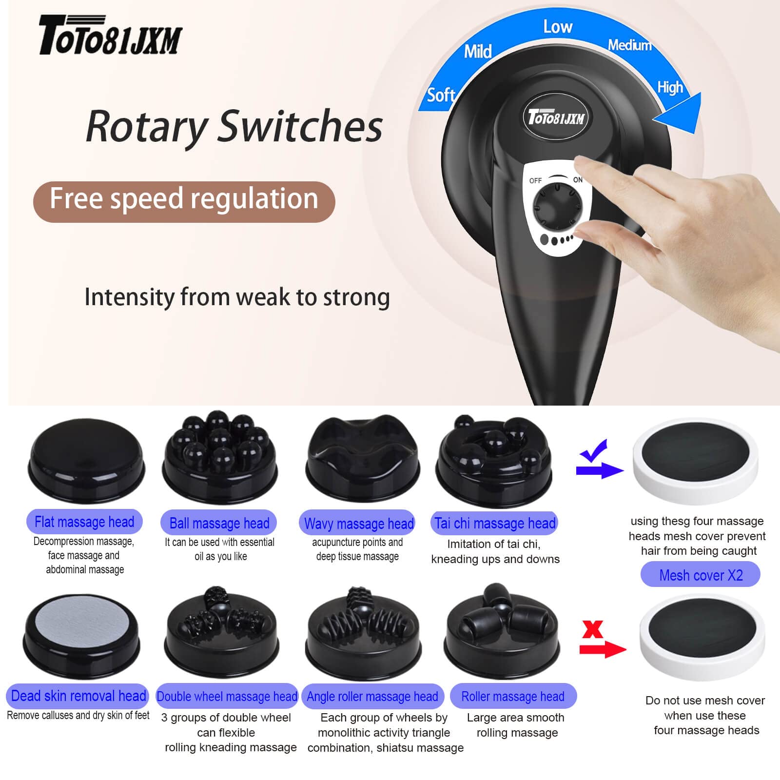 TOTO81JXM compact portable massager for on-the-go care and travel.