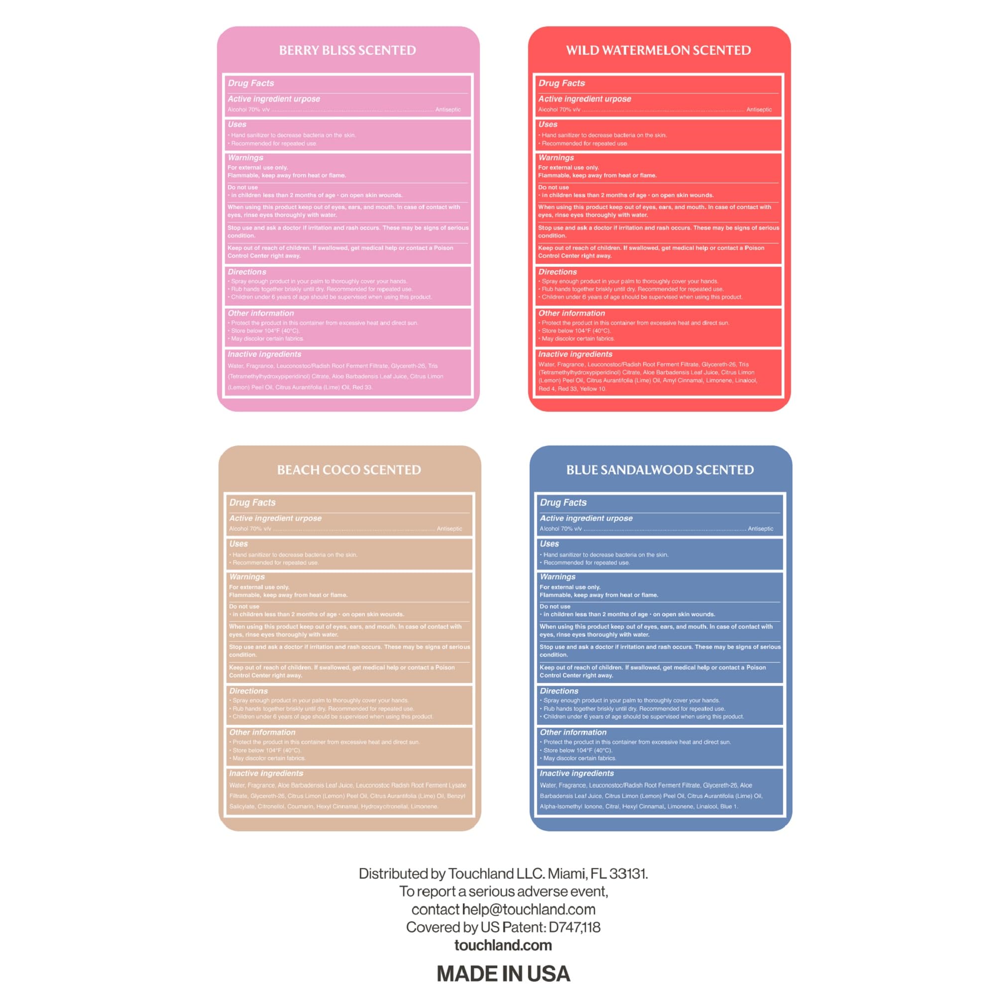 Touchland ethical, vegan, cruelty-free branding for eco-conscious shoppers.