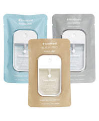 Touchland Rainwater sanitizer spray close-up for quick, hydrating protection on the go.