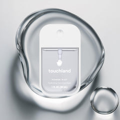 Touchland Travel Three-Pack sanitizer display for easy on-the-go protection.