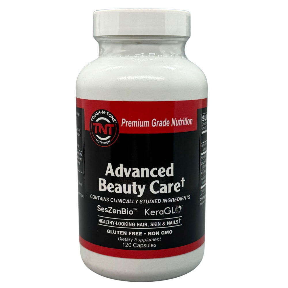 TOUGH-N-TONE Advanced Beauty Care bottle pour supports daily use for hair, skin, nails.
