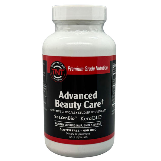 TOUGH-N-TONE Advanced Beauty Care bottle pour supports daily use for hair, skin, nails.