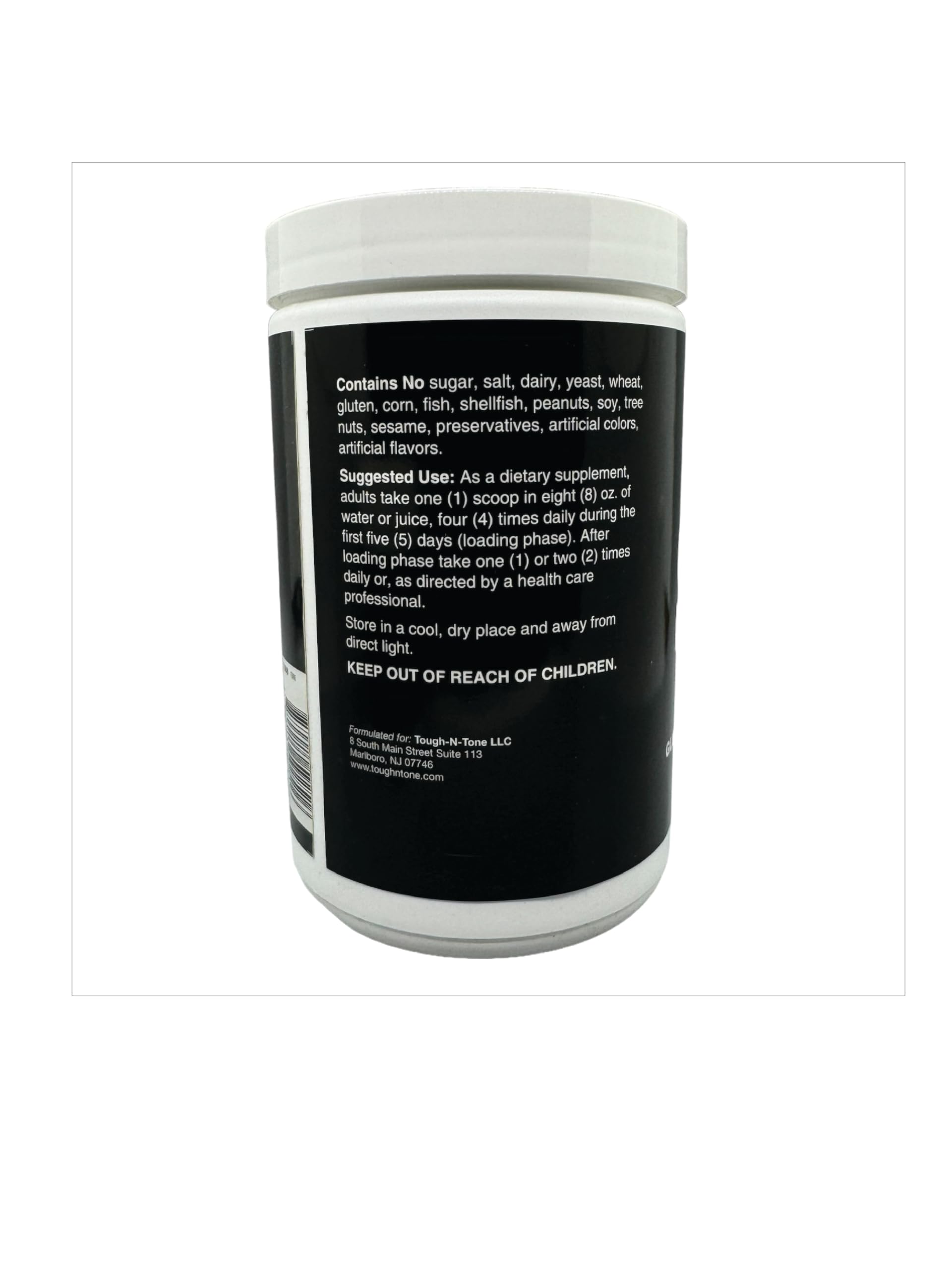 TOUGH-N-TONE Creatine powder pour into shaker for easy mixing and quick use.