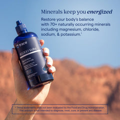 Trace Minerals 40,000 Volts daily-use bottle for hydration on the go.