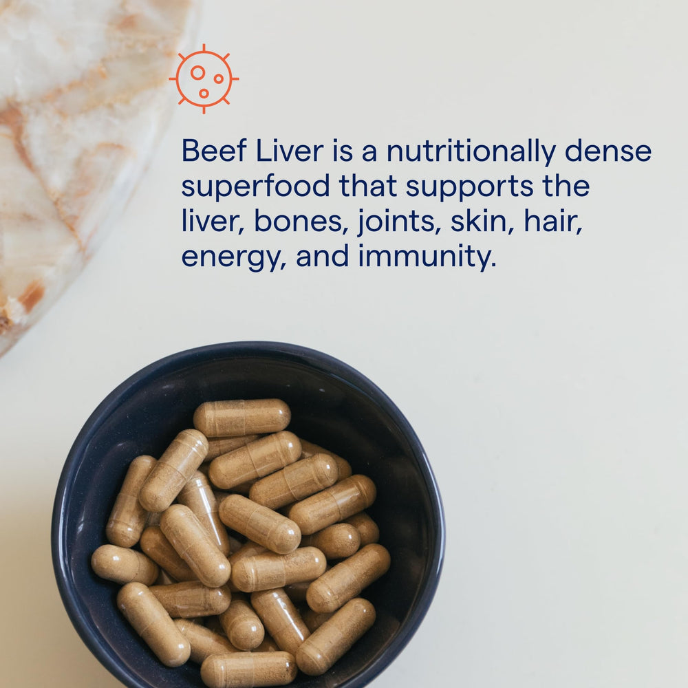 Trace Minerals Beef Liver packaging highlights USA-sourced minerals.