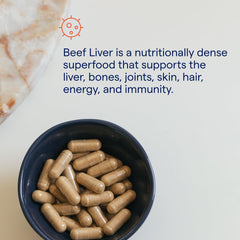 Trace Minerals Beef Liver packaging highlights USA-sourced minerals.