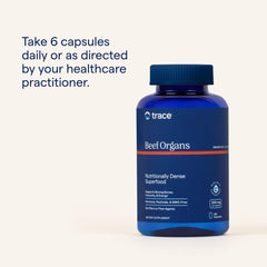 Trace Minerals Beef Organs pancreas capsule illustrates broad nutrient support.
