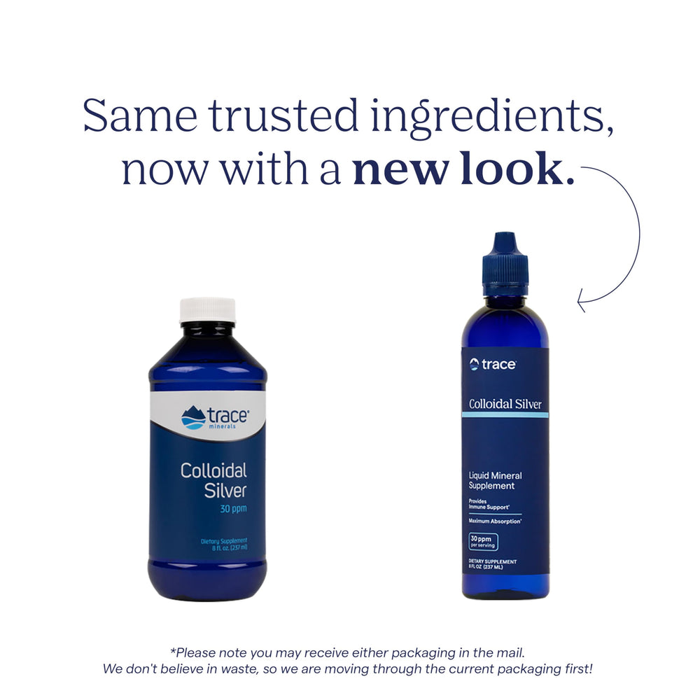 Trace Minerals Colloidal Silver dropper provides precise measured doses