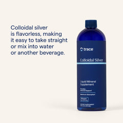 Trace Minerals Colloidal Silver drops dispense demonstrates precise dosing for daily use.