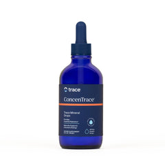 Trace Minerals ConcenTrace bottle pouring enhances hydration with essential minerals.