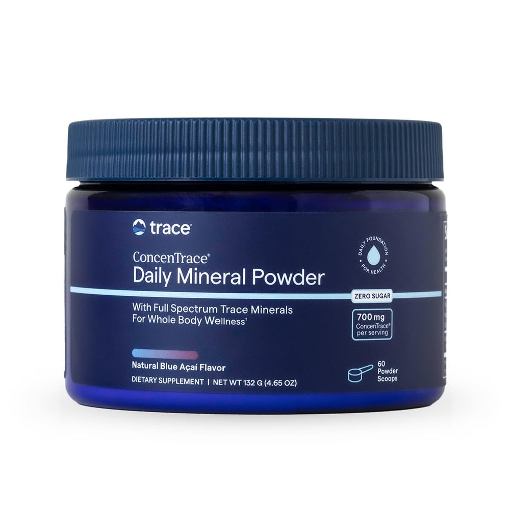 Trace Minerals ConcenTrace powder bottle for daily mineral support in water
