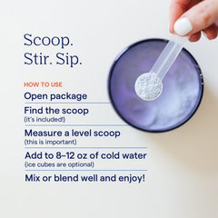 Glass of water with ConcenTrace dissolving smoothly