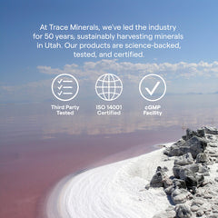 Trace Minerals ConcenTrace label highlights USA-sourced minerals on the bottle