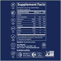 Trace Minerals ConcenTrace packaging shown with clean design and minimalist branding