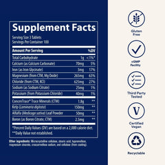 Trace Minerals ConcenTrace tablets held in hand for convenient supplementation