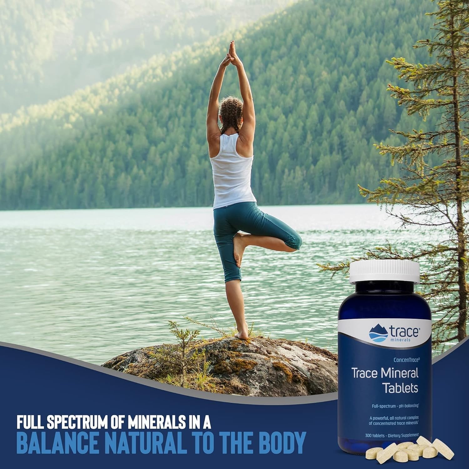 Trace Minerals ConcenTrace tablets on kitchen shelf for routine use