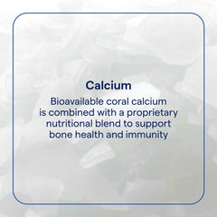 Close-up of Trace Minerals Coral Calcium capsules showing high-absorption formula.