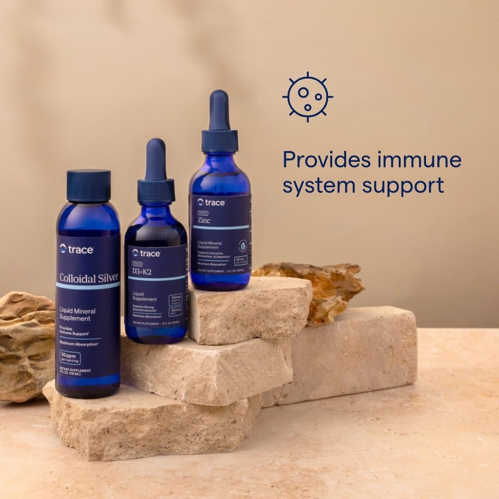 Trace Minerals Ionic Zinc 1.25 mL dose, showing precise serving for consistent intake.