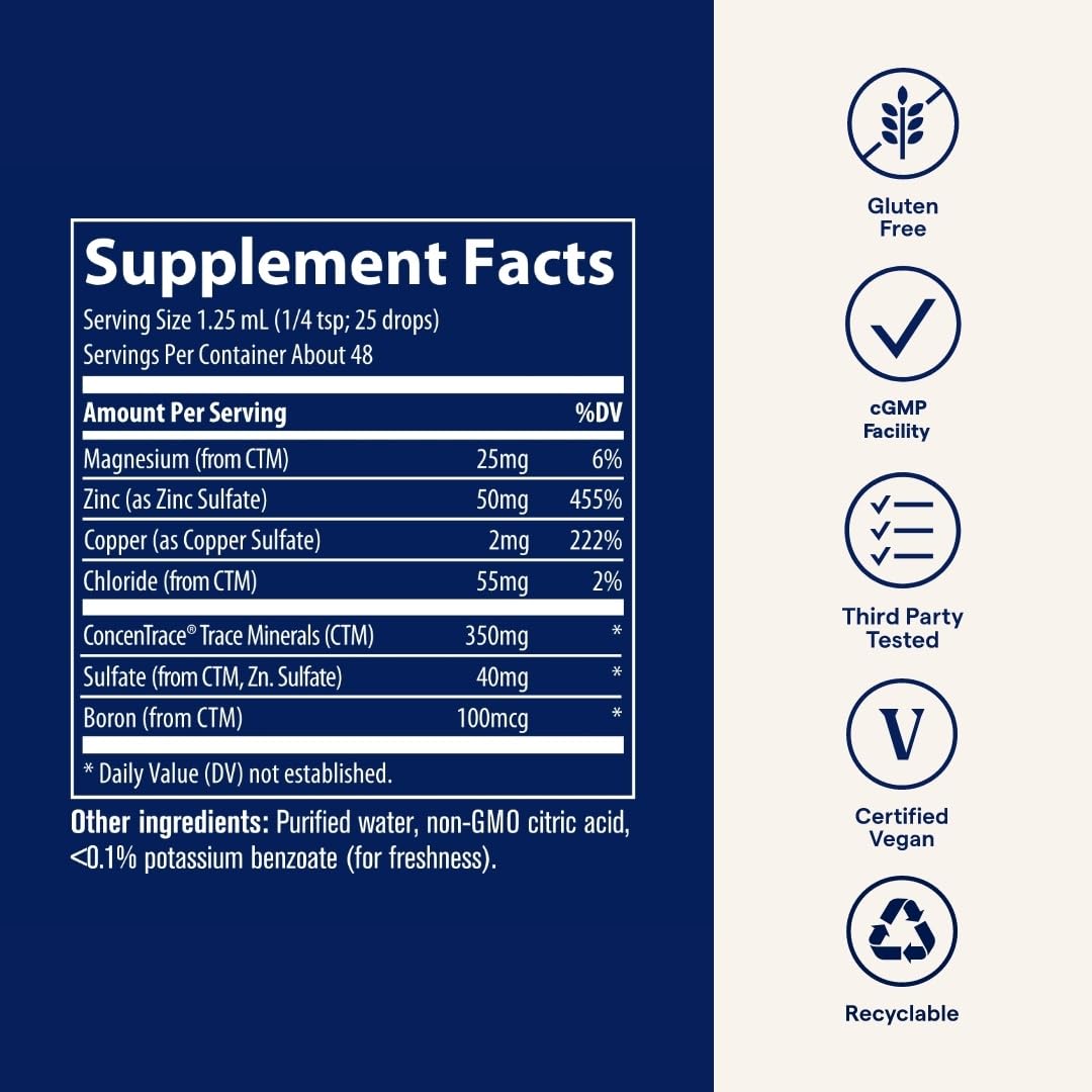 Trace Minerals Ionic Zinc uses USA-sourced minerals from a single trusted source.