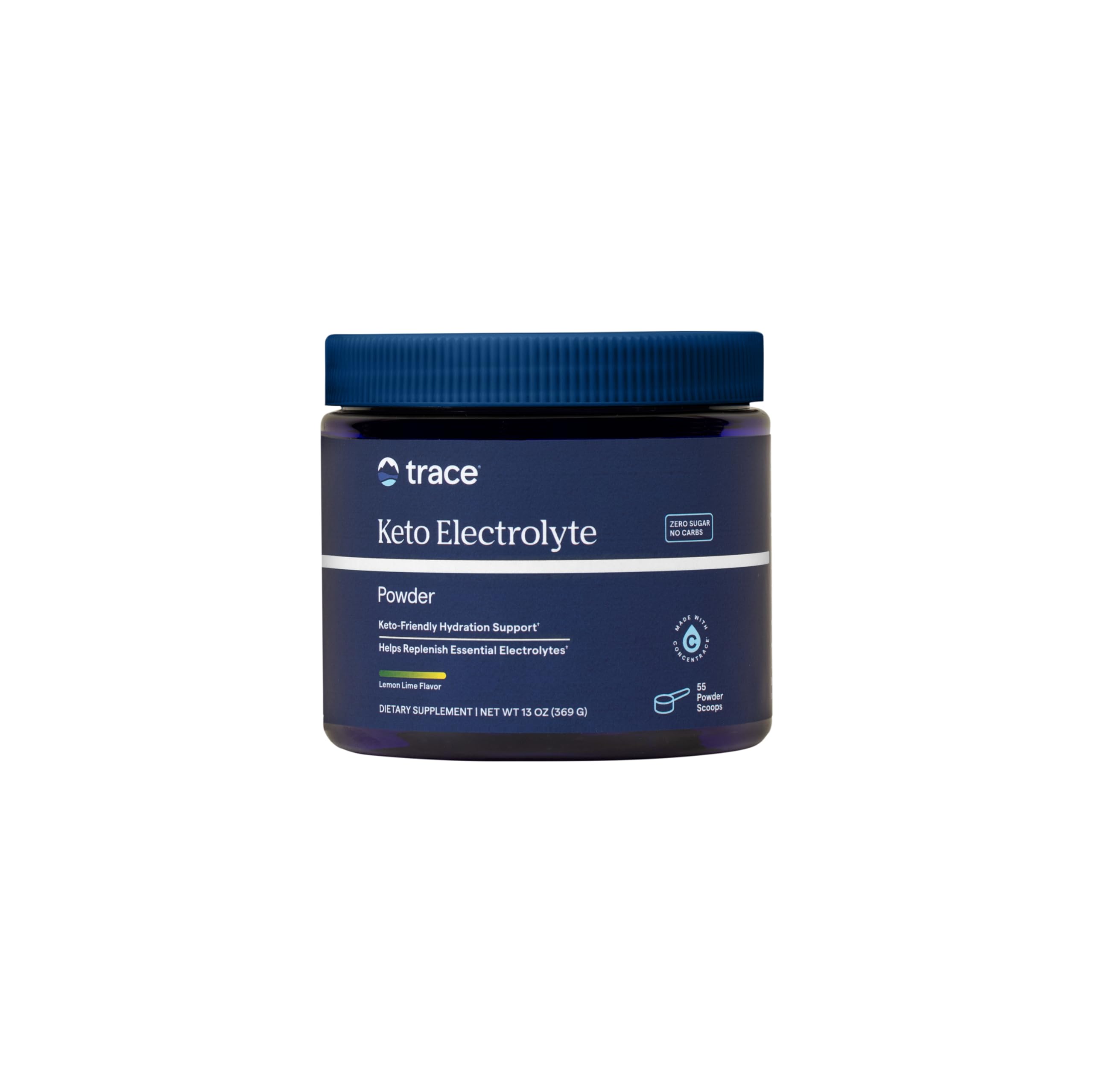 Trace Minerals Keto Electrolyte powder bottle supports hydration and steady energy.