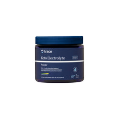 Trace Minerals Keto Electrolyte powder bottle supports hydration and steady energy.