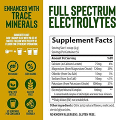Trace Minerals Keto Electrolyte powder scoop enables precise dosing for balanced intake.