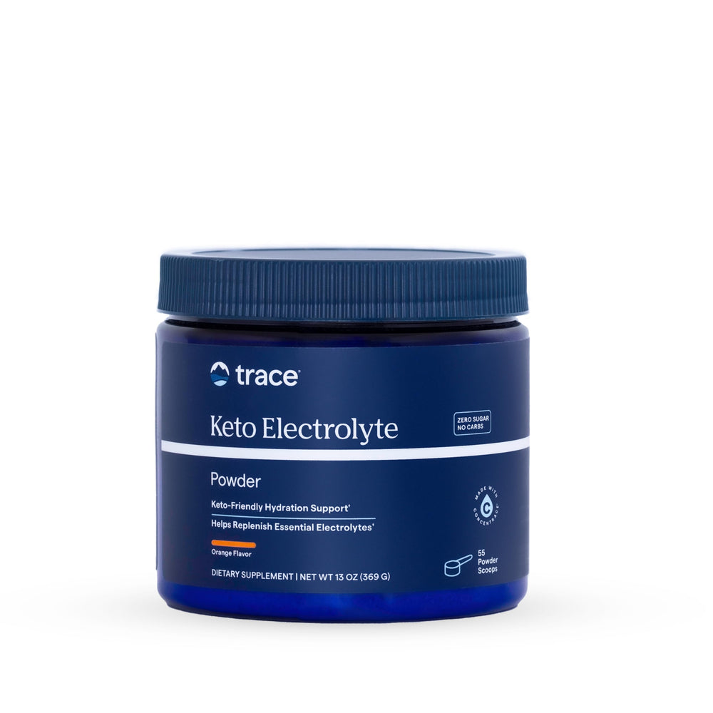 Trace Minerals Keto Electrolyte Powder tub for convenient daily hydration and electrolyte balance.