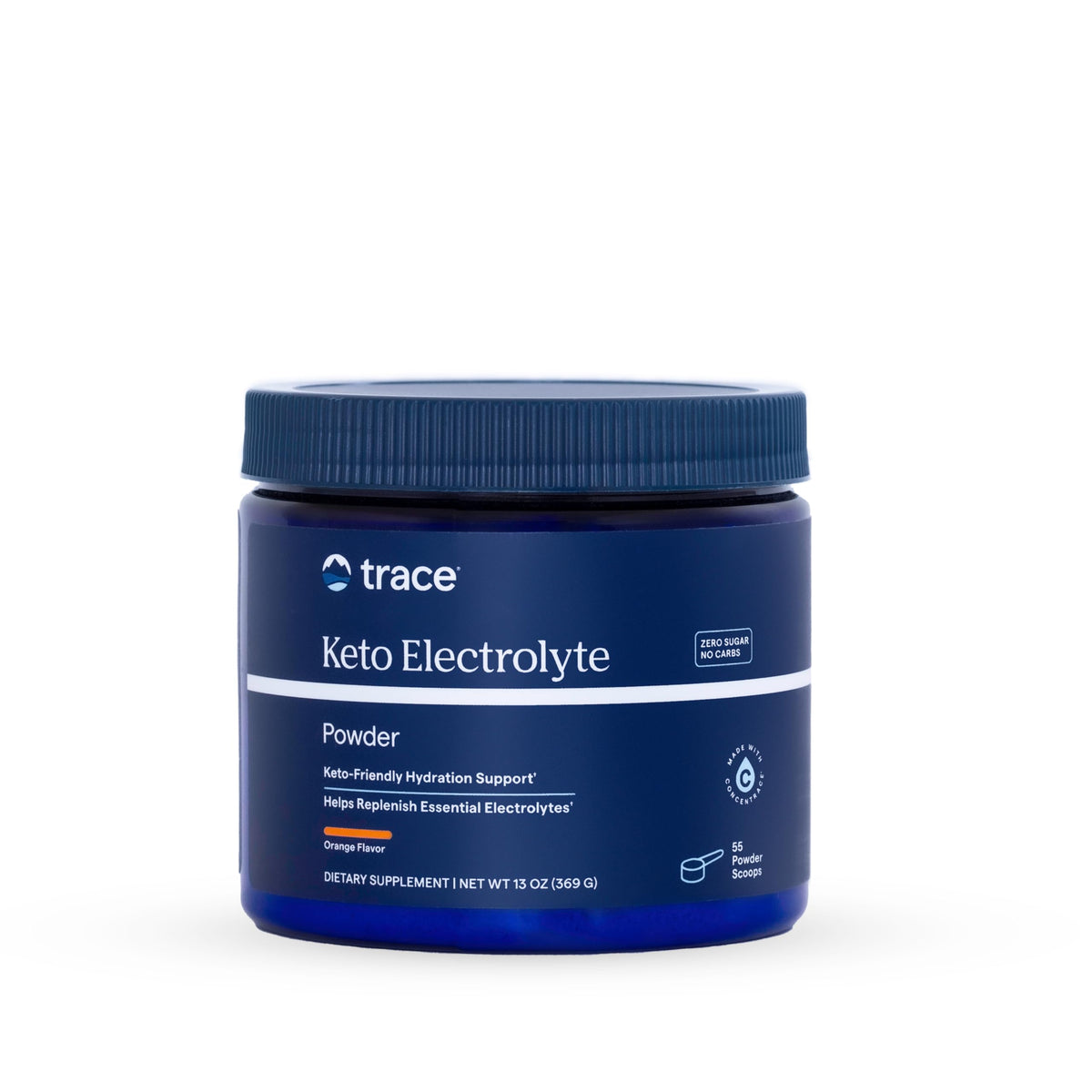 Trace Minerals Keto Electrolyte Powder tub for convenient daily hydration and electrolyte balance.
