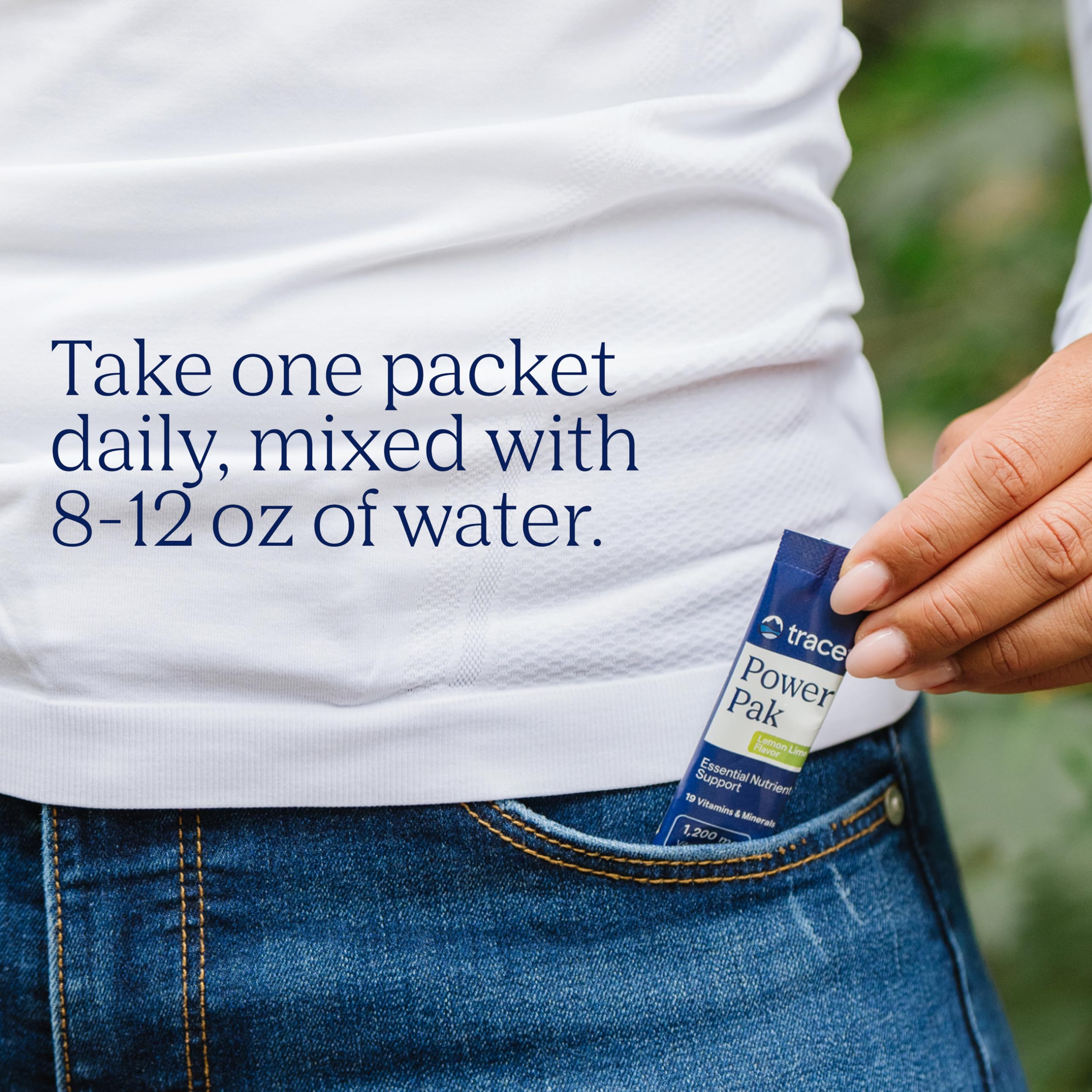 Trace Minerals Power Pak canister on a counter for easy daily nourishment