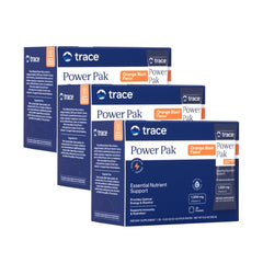 Trace Minerals Power Pak orange blast canister delivering easy daily mineral support with a refreshing flavor