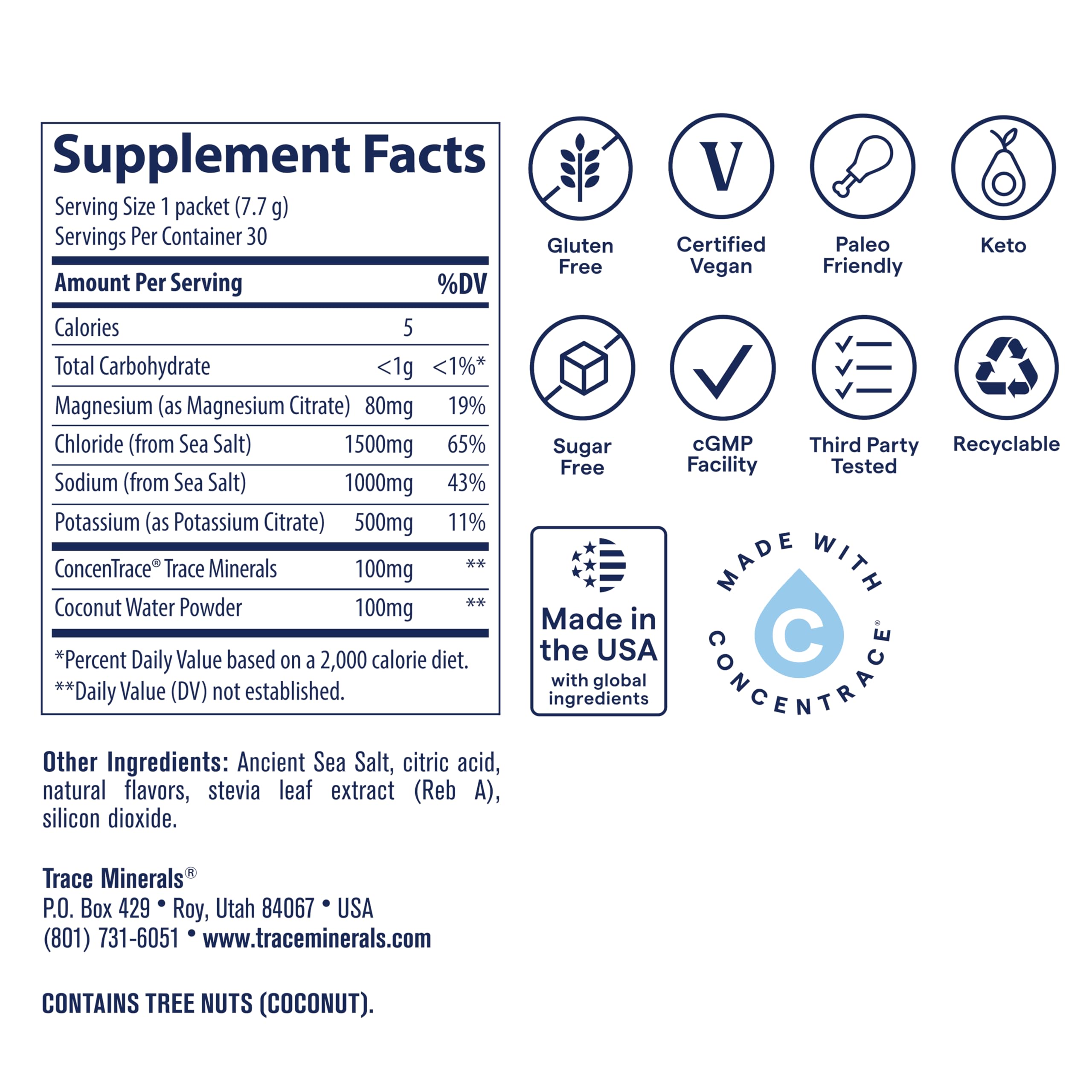 Trace Minerals ZeroLyte on the go packet ready for workouts or travel.