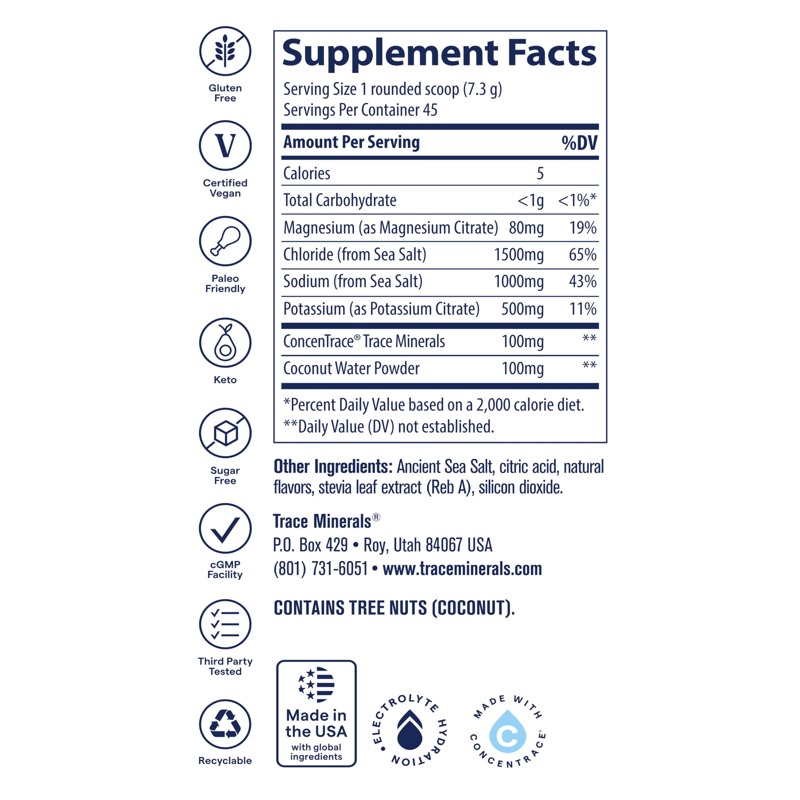 Trace Minerals ZeroLyte salty watermelon canister with six-flavor lineup.