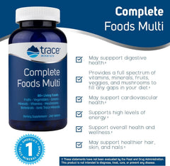 Trace Minerals Complete Foods Multi bottle and scooper for easy daily nutrition